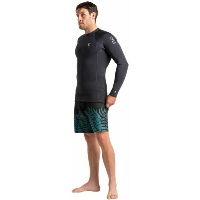 2024 C-Skins Mens Session 2/2mm Long Sleeve Wetsuit Vest C-SE22VELS - Anthracite / Black